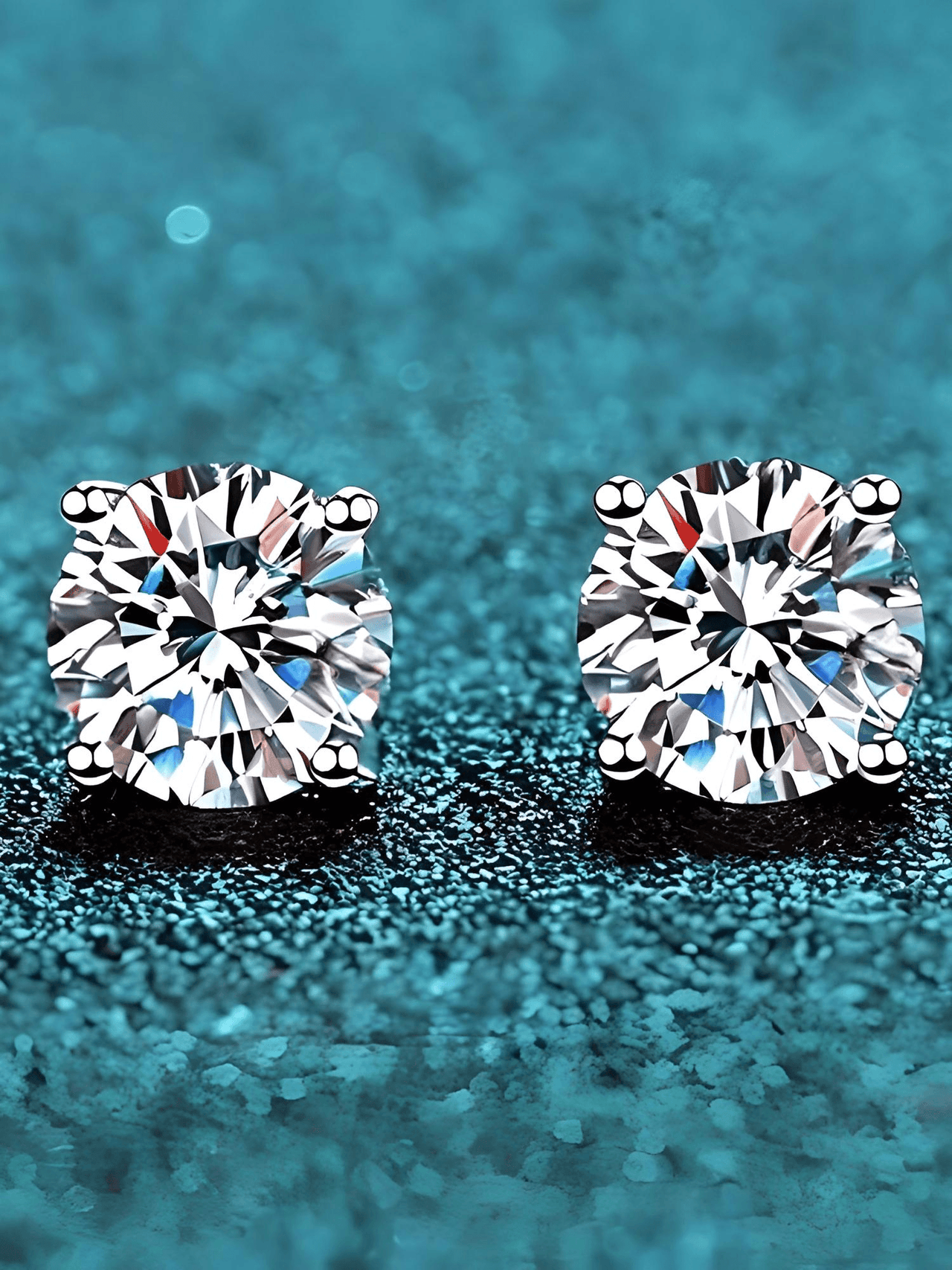 0.1-5CT Test Passed Moissanite Studs Earrings for Men and Women S925 Silver