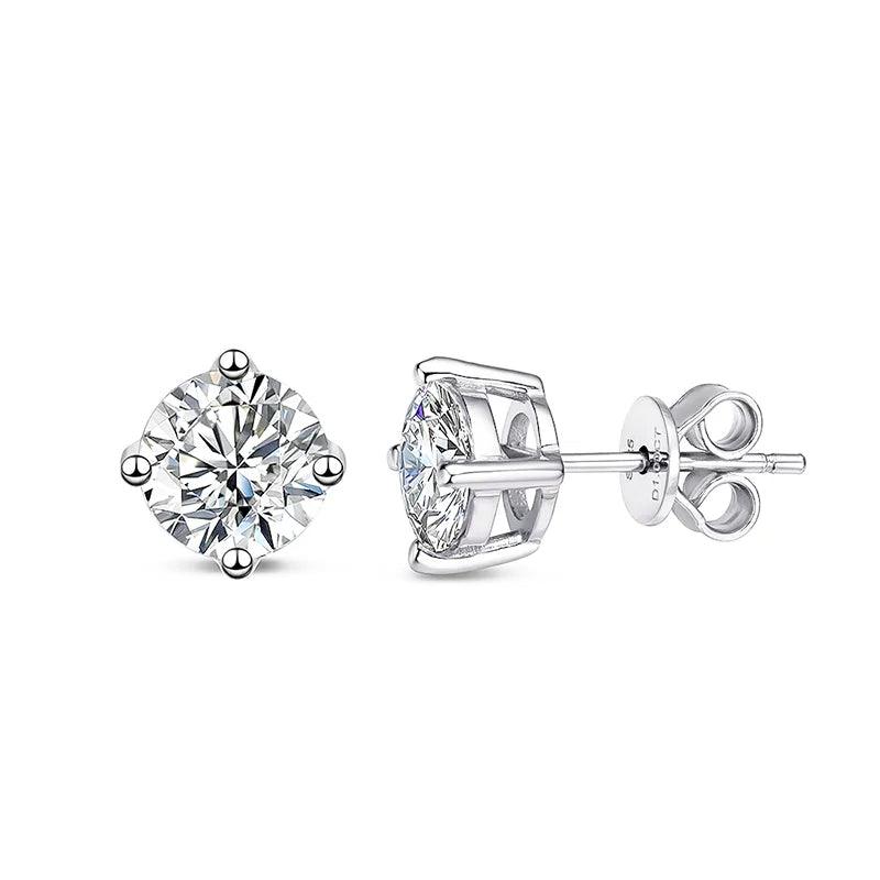 0.1-5CT Test Passed Moissanite Studs Earrings for Men and Women S925 Silver -, earrings , Drestiny , Australia, Canada, Earrings, New Zealand, Silver, United Kingdom, United States , Drestiny , www.shopdrestiny.com