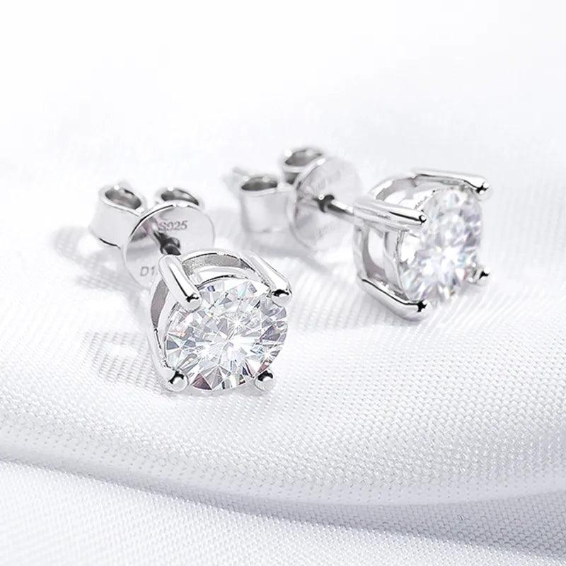 0.1-3CT Test Passed Moissanite Studs Earrings for Men and Women S925 Silver -, earrings , Drestiny , Australia, Canada, Earrings, FR, New Zealand, United Kingdom, United States , Drestiny , www.shopdrestiny.com