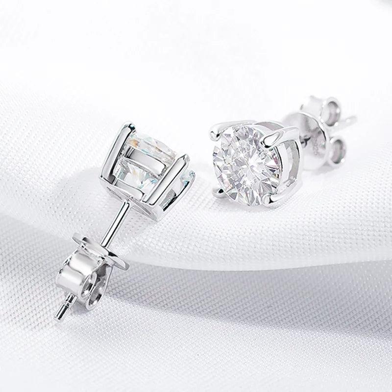 0.1-3CT Test Passed Moissanite Studs Earrings for Men and Women S925 Silver -, earrings , Drestiny , Australia, Canada, Earrings, FR, New Zealand, United Kingdom, United States , Drestiny , www.shopdrestiny.com