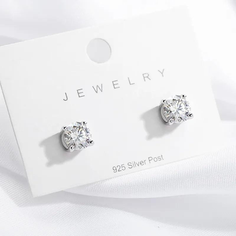 0.1-3CT Test Passed Moissanite Studs Earrings for Men and Women S925 Silver -, earrings , Drestiny , Australia, Canada, Earrings, FR, New Zealand, United Kingdom, United States , Drestiny , www.shopdrestiny.com