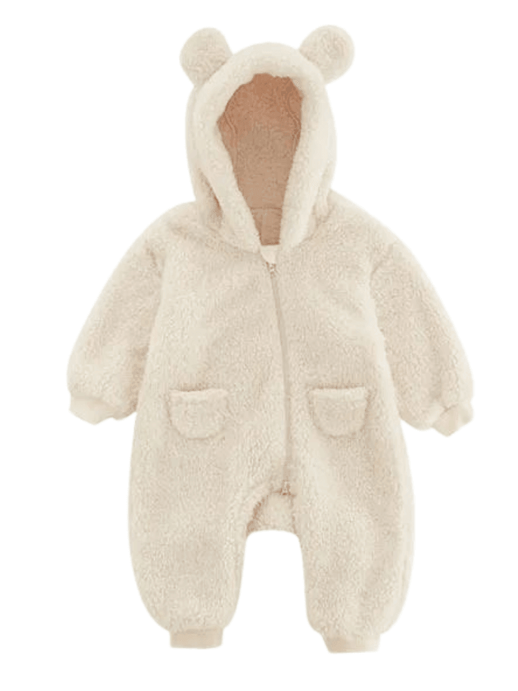 0-2Y Adorable Warm One Piece Hooded Suits For Baby With Ears! -, Rompers , Drestiny , 0M, 12M, 18M, 24M, 3M, 6M, Apricot, Australia, Blue, Boys, Brown, Canada, Girls, Jumpsuits, New Zealand, Off White, Pant Sets, Pink, Purple, Rompers, Sets, United Kingdom, United States , Drestiny , www.shopdrestiny.com