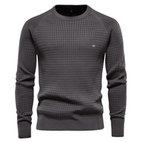 Thumbnail for 100% Cotton Pullover Waffle Sweaters For Men -, Sweater , Drestiny , Apricot, Australia, Brown, Dark Grey, L, M, Navy, New Zealand, Pullovers, S, Sweaters, United Kingdom, United States, XL, XXL , Drestiny , www.shopdrestiny.com