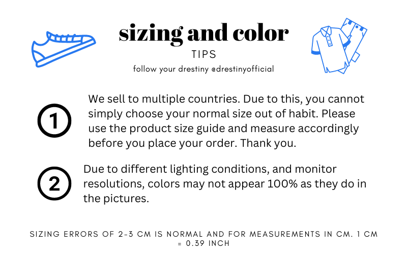 Streetwear Winter Jackets - Sizing & Color Information