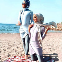 Thumbnail for 3PCS Women's Muslim Burkini Swimwear -, Swimwear , Drestiny , 4XL, Australia, Black, Blue Grey, Dark Blue, Dark Orange, Dark Pink, Grey, L, Light Green, Light Purple, Long Sleeves, M, Muslim Swimwear, Navy, New Zealand, Pink, Purple, United Kingdom, United States, XL, XXL, XXXL , Drestiny , www.shopdrestiny.com