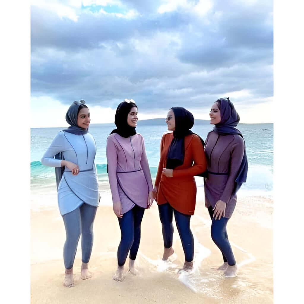 3PCS Women's Muslim Burkini Swimwear -, Swimwear , Drestiny , 4XL, Australia, Black, Blue Grey, Dark Blue, Dark Orange, Dark Pink, Grey, L, Light Green, Light Purple, Long Sleeves, M, Muslim Swimwear, Navy, New Zealand, Pink, Purple, United Kingdom, United States, XL, XXL, XXXL , Drestiny , www.shopdrestiny.com