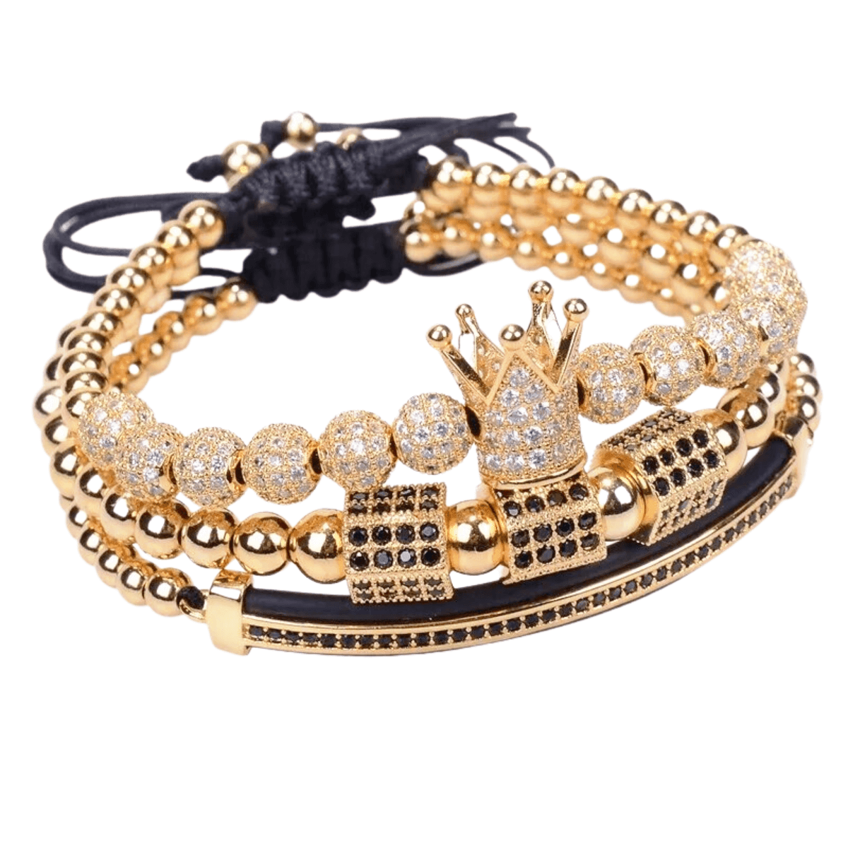 3pcs/Set Luxury Jewelry Set - Micro Pave CZ Bracelets For Men -, Bracelets , Drestiny , Australia, Black, Bracelets, Canada, FR, Gold, New Zealand, Rose Gold, Sets, Silver, United Kingdom, United States , Drestiny , www.shopdrestiny.com