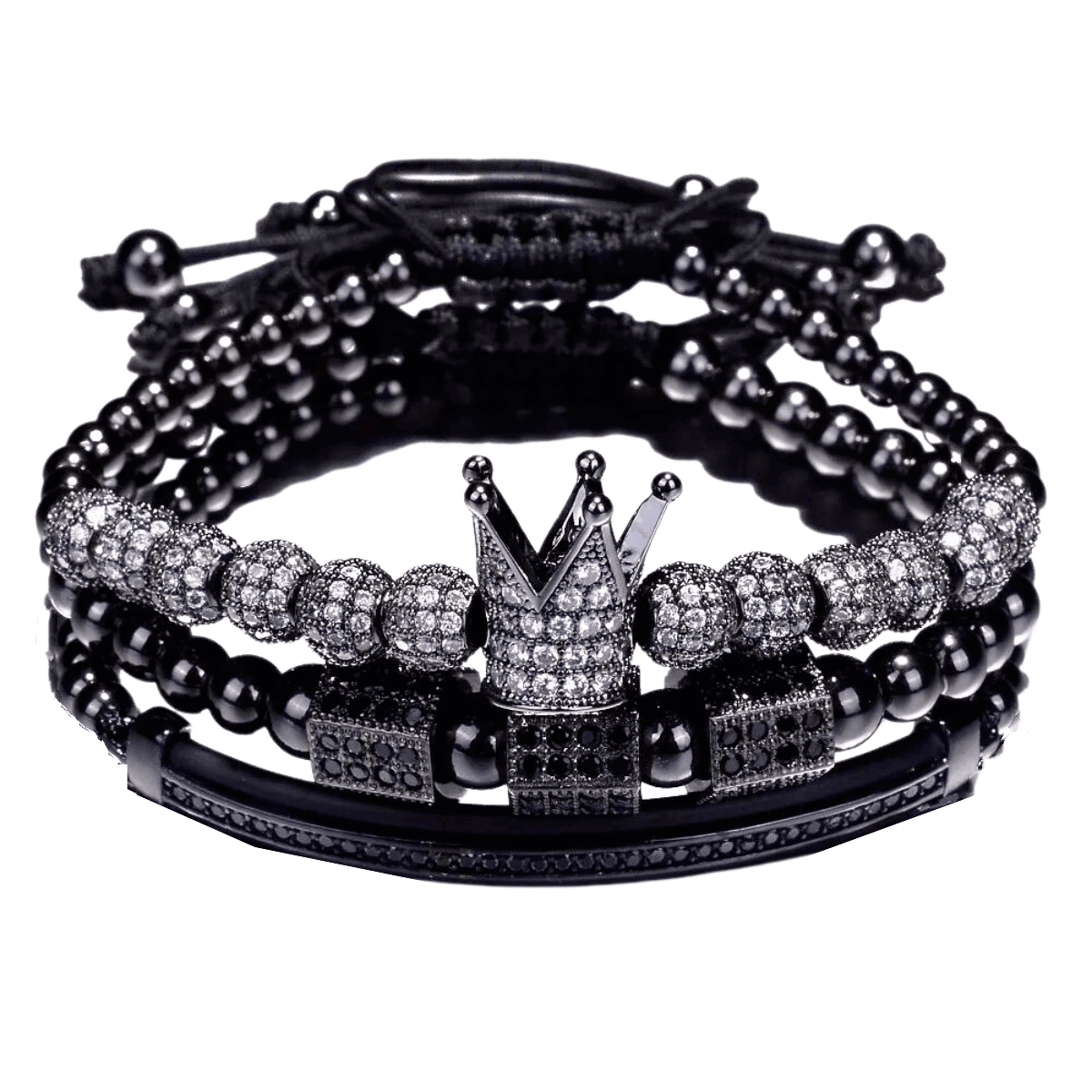 3pcs/Set Luxury Jewelry Set - Micro Pave CZ Bracelets For Men -, Bracelets , Drestiny , Australia, Black, Bracelets, Canada, FR, Gold, New Zealand, Rose Gold, Sets, Silver, United Kingdom, United States , Drestiny , www.shopdrestiny.com