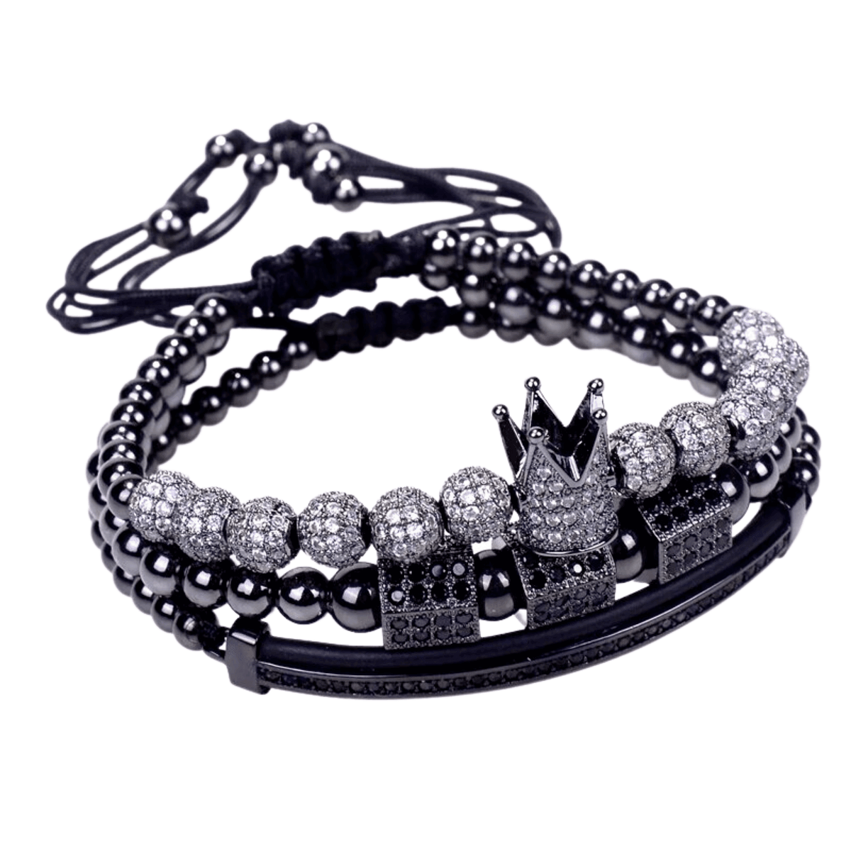 3pcs/Set Luxury Jewelry Set - Micro Pave CZ Bracelets For Men -, Bracelets , Drestiny , Australia, Black, Bracelets, Canada, FR, Gold, New Zealand, Rose Gold, Sets, Silver, United Kingdom, United States , Drestiny , www.shopdrestiny.com