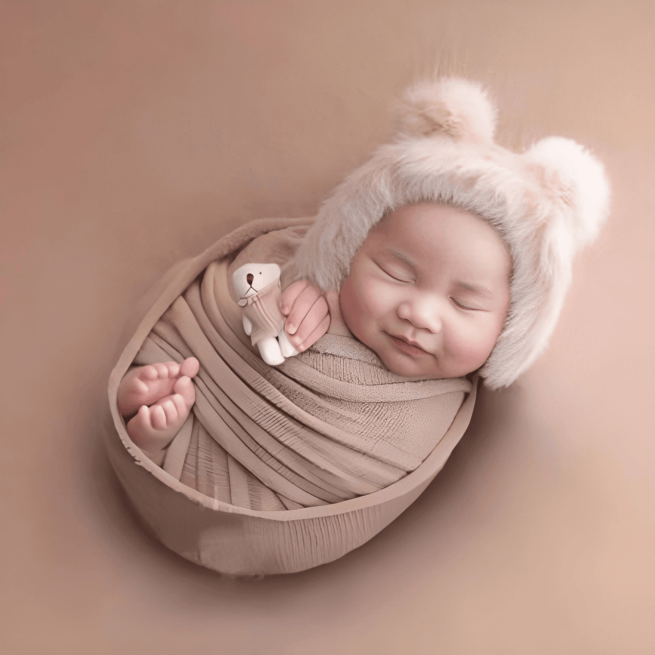 3pcs/Set Newborn Photography Wraps + Faux Fur Hat + Bear Doll -, Baby & Toddler Outfits , Drestiny , Australia, Blue, Boys, Brown, Canada, Girls, Green, Hats, Khaki, Lavender, New Zealand, Pink, Purple, Sets, United Kingdom, United States, White, Wraps, Yellow , Drestiny , www.shopdrestiny.com