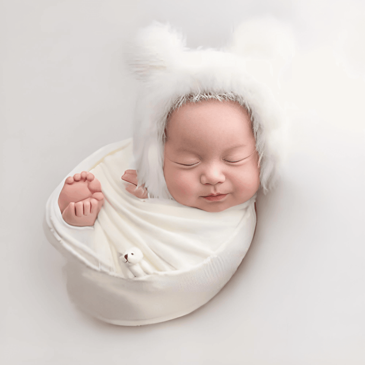 3pcs/Set Newborn Photography Wraps + Faux Fur Hat + Bear Doll -, Baby & Toddler Outfits , Drestiny , Australia, Blue, Boys, Brown, Canada, Girls, Green, Hats, Khaki, Lavender, New Zealand, Pink, Purple, Sets, United Kingdom, United States, White, Wraps, Yellow , Drestiny , www.shopdrestiny.com