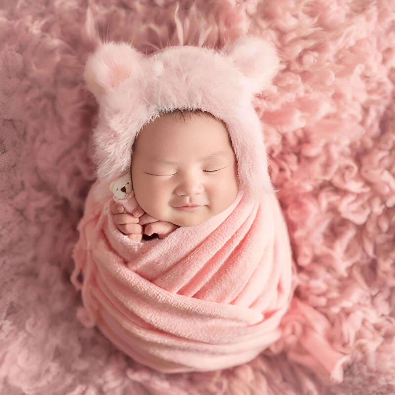 3pcs/Set Newborn Photography Wraps + Faux Fur Hat + Bear Doll -, Baby & Toddler Outfits , Drestiny , Australia, Blue, Boys, Brown, Canada, Girls, Green, Hats, Khaki, Lavender, New Zealand, Pink, Purple, Sets, United Kingdom, United States, White, Wraps, Yellow , Drestiny , www.shopdrestiny.com