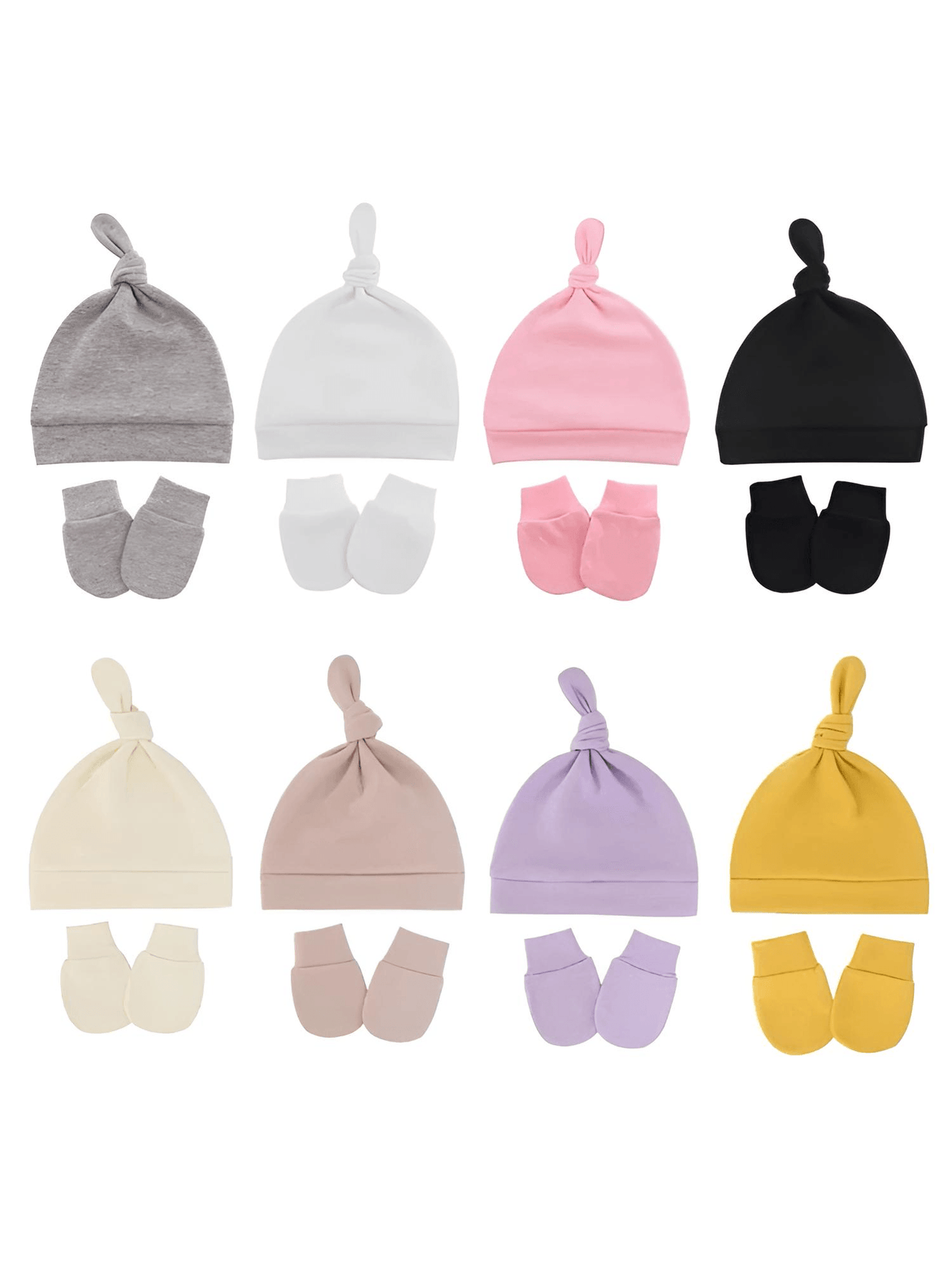 Anti Scratching Cotton Mittens + Hat Set -, Baby & Toddler Gloves & Mittens , Drestiny , Australia, Black, Boys, Brown, Canada, Dark Blue, Dark Grey, Girls, Grey, Hats, Mittens, Navy, New Zealand, Pink, Red, Sets, United Kingdom, United States, White , Drestiny , www.shopdrestiny.com