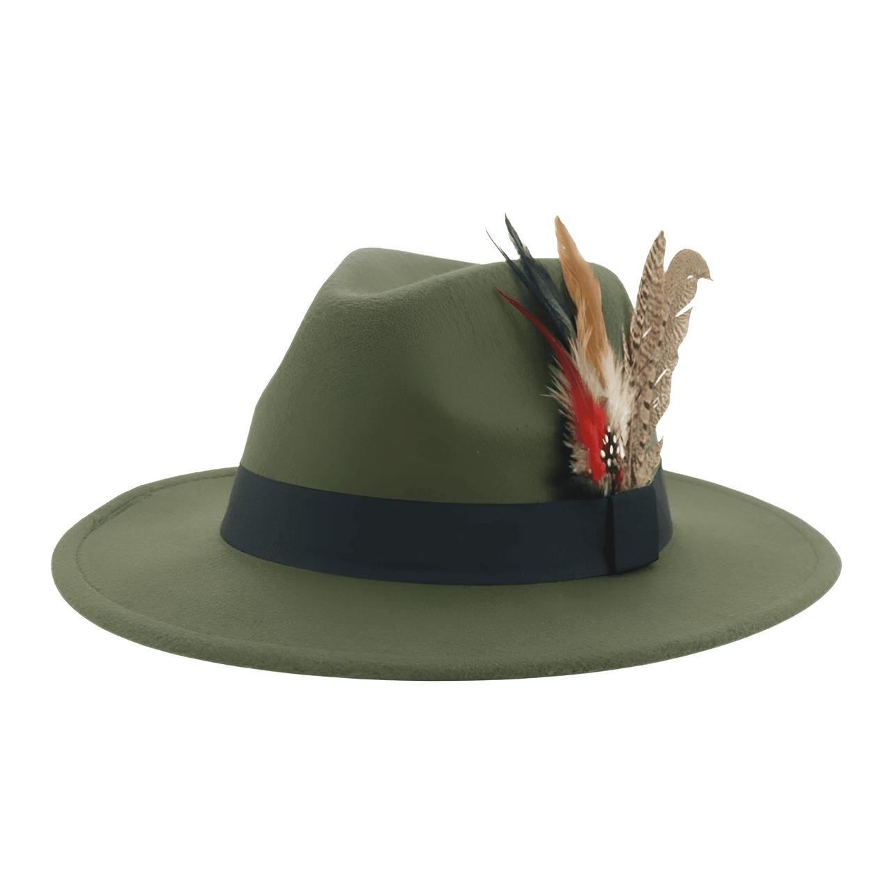 Fedora With Feather and Band Detailing For Men & Women -, Fedora , Drestiny , Army Green, Australia, Black, Blue, Canada, Chocolate, Dark Blue, Dark Brown, Dark Green, Dark Orange, Deep Pink, Gender_Men, Gender_Women, Green, Hats, Khaki, Lavender, Light Blue, Light Green, Light Purple, New Zealand, Olive Green, Orange, Pink, Purple, Tomato, United Kingdom, United States, White, Wine Red, Yellow , Drestiny , www.shopdrestiny.com