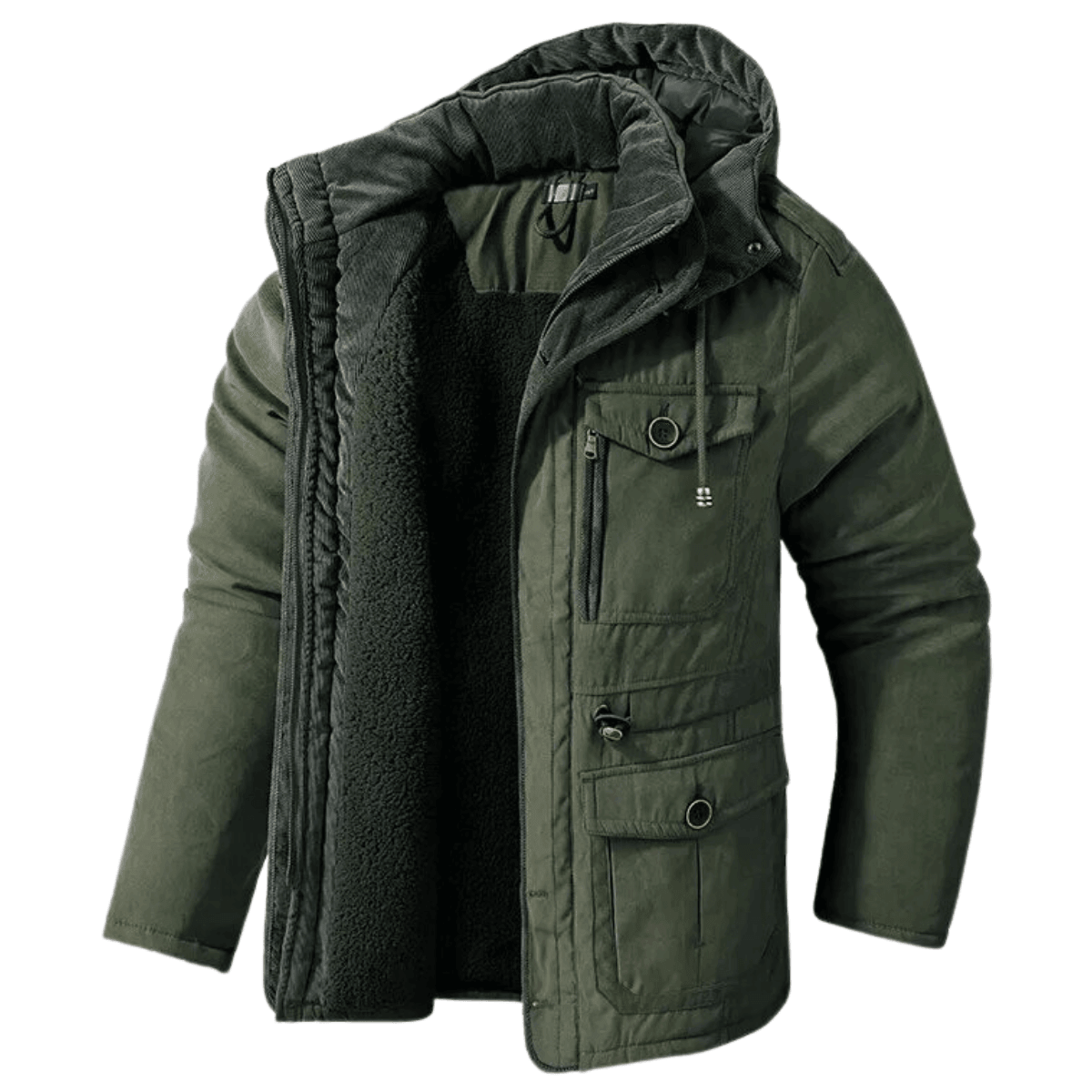 Dark Green Winter Coats For Men