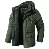 Thumbnail for Dark Green Winter Coats For Men