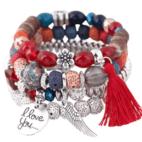 Thumbnail for Assorted Style Bohemian Charm Bracelets For Women -, Bracelet , Drestiny , Australia, Beige, Black, Blue, Bracelets, Brown, Canada, Dark Blue, Dark Red, Gender_Women, Gold, Green, Grey, Light Blue, New Zealand, Pink, Red, Silver, Sky Blue, Teal, United Kingdom, United States, White , Drestiny , www.shopdrestiny.com