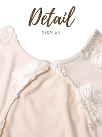 Thumbnail for Backless White Long Sleeve Mini Dress For Women With Floral Appliques -, Dress , Drestiny , Australia, Canada, L, Long Sleeves, M, Mini Dresses, New Zealand, S, United Kingdom, United States, White , Drestiny , www.shopdrestiny.com