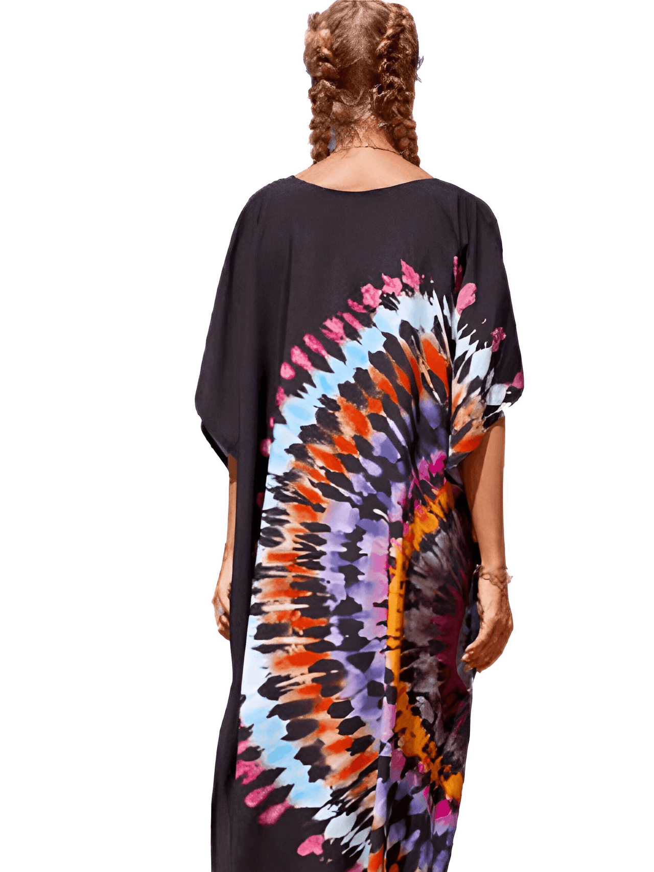 Bohemian V-Neck Batwing Sleeve Kaftan For Women - 39 Styles! -, Dress , Drestiny , Australia, Black, Blue, Canada, Cover Ups, Dark Blue, Deep Pink, FR, Green, Kaftans, Light Blue, Light Pink, New Zealand, Orange, Pink, Purple, Red, Short Sleeves, United Kingdom, United States, White , Drestiny , www.shopdrestiny.com