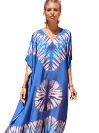 Thumbnail for Bohemian V-Neck Batwing Sleeve Kaftan For Women - 39 Styles! -, Dress , Drestiny , Australia, Black, Blue, Canada, Cover Ups, Dark Blue, Deep Pink, FR, Green, Kaftans, Light Blue, Light Pink, New Zealand, Orange, Pink, Purple, Red, Short Sleeves, United Kingdom, United States, White , Drestiny , www.shopdrestiny.com