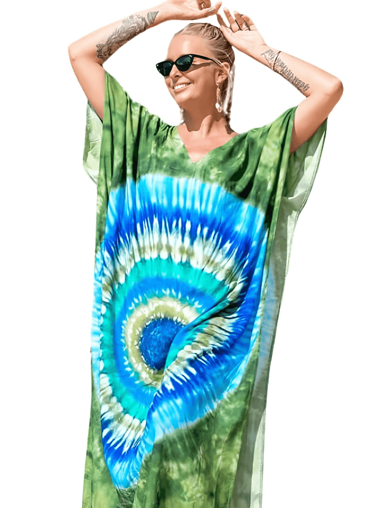 Bohemian V-Neck Batwing Sleeve Kaftan For Women - 39 Styles! -, Dress , Drestiny , Australia, Black, Blue, Canada, Cover Ups, Dark Blue, Deep Pink, FR, Green, Kaftans, Light Blue, Light Pink, New Zealand, Orange, Pink, Purple, Red, Short Sleeves, United Kingdom, United States, White , Drestiny , www.shopdrestiny.com