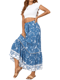 Thumbnail for Boho Retro Floral Print Skirts Women's -, Skirts , Drestiny , Australia, Beige, Black, Blue, Brown, Dark Blue, Dark Orange, Dark Red, Deep Pink, Green, L, Light Blue, M, Navy, New Zealand, Orange, Pink, Purple, Red, S, Skirts, United Kingdom, United States, White, XL, Yellow , Drestiny , www.shopdrestiny.com