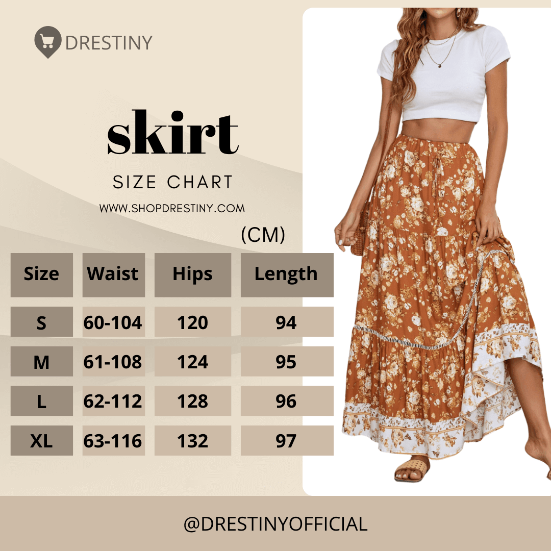 Boho Retro Floral Print Skirts Women's -, Skirts , Drestiny , Australia, Beige, Black, Blue, Brown, Dark Blue, Dark Orange, Dark Red, Deep Pink, Green, L, Light Blue, M, Navy, New Zealand, Orange, Pink, Purple, Red, S, Skirts, United Kingdom, United States, White, XL, Yellow , Drestiny , www.shopdrestiny.com