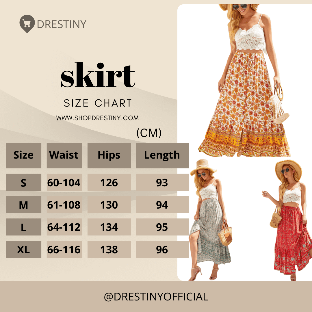 Boho Retro Floral Print Skirts Women's -, Skirts , Drestiny , Australia, Beige, Black, Blue, Brown, Dark Blue, Dark Orange, Dark Red, Deep Pink, Green, L, Light Blue, M, Navy, New Zealand, Orange, Pink, Purple, Red, S, Skirts, United Kingdom, United States, White, XL, Yellow , Drestiny , www.shopdrestiny.com