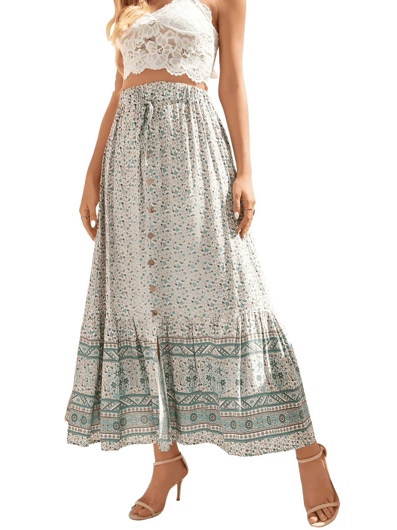 Boho Retro Floral Print Skirts Women's -, Skirts , Drestiny , Australia, Beige, Black, Blue, Brown, Dark Blue, Dark Orange, Dark Red, Deep Pink, Green, L, Light Blue, M, Navy, New Zealand, Orange, Pink, Purple, Red, S, Skirts, United Kingdom, United States, White, XL, Yellow , Drestiny , www.shopdrestiny.com