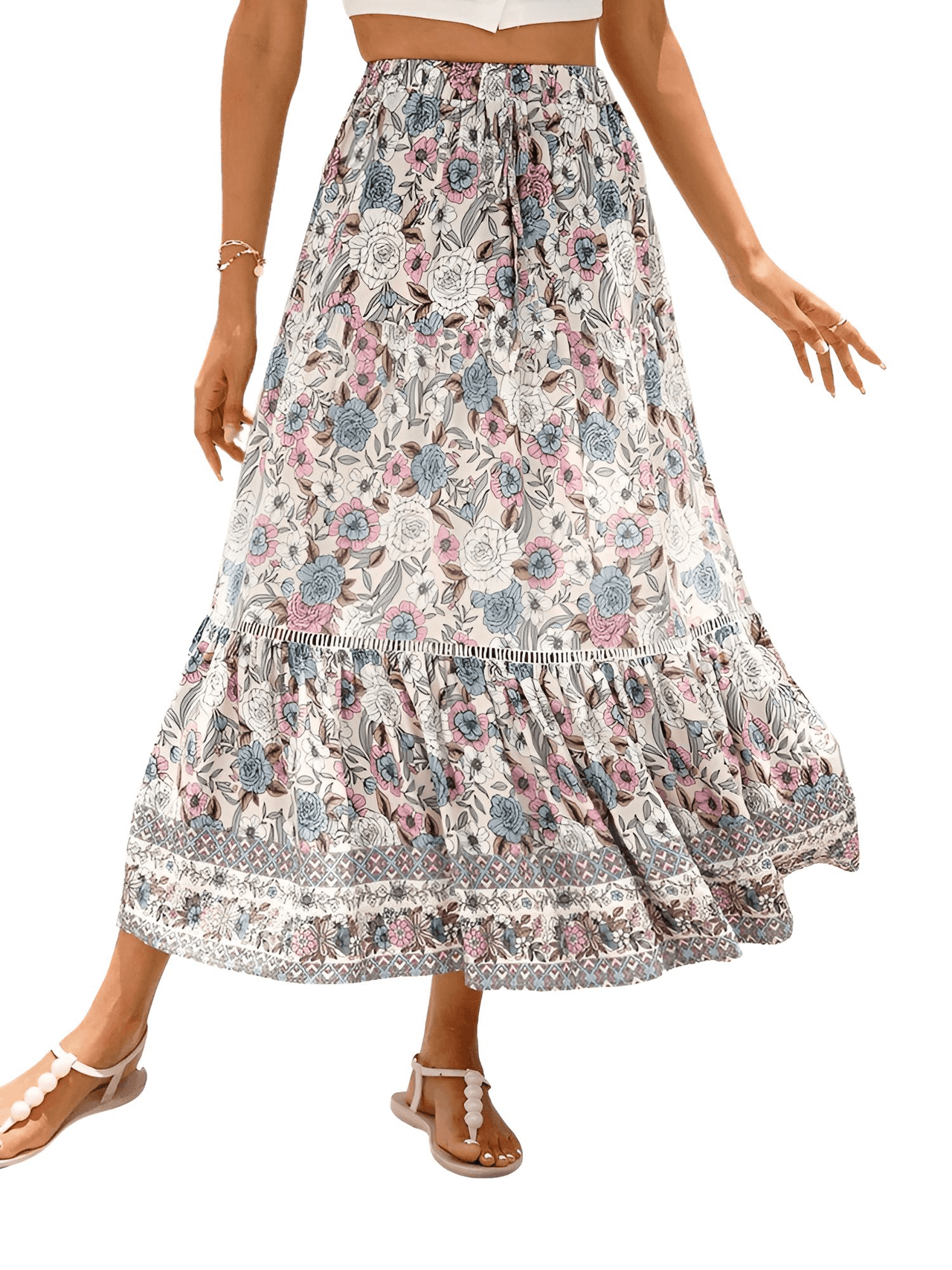 Boho Retro Floral Print Skirts Women's -, Skirts , Drestiny , Australia, Beige, Black, Blue, Brown, Dark Blue, Dark Orange, Dark Red, Deep Pink, Green, L, Light Blue, M, Navy, New Zealand, Orange, Pink, Purple, Red, S, Skirts, United Kingdom, United States, White, XL, Yellow , Drestiny , www.shopdrestiny.com