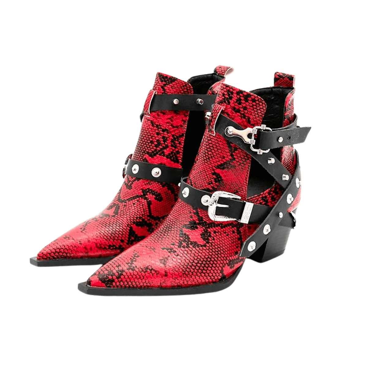 Buckled Motorcycle Western Cowboy Boots For Women -, Boots , Drestiny , Ankle Boots, Australia, Black, Blue, Boots, Canada, Dark Olive Green, Heels, New Zealand, Red, Teal, United Kingdom, United States, White, Wine Red, Yellow , Drestiny , www.shopdrestiny.com