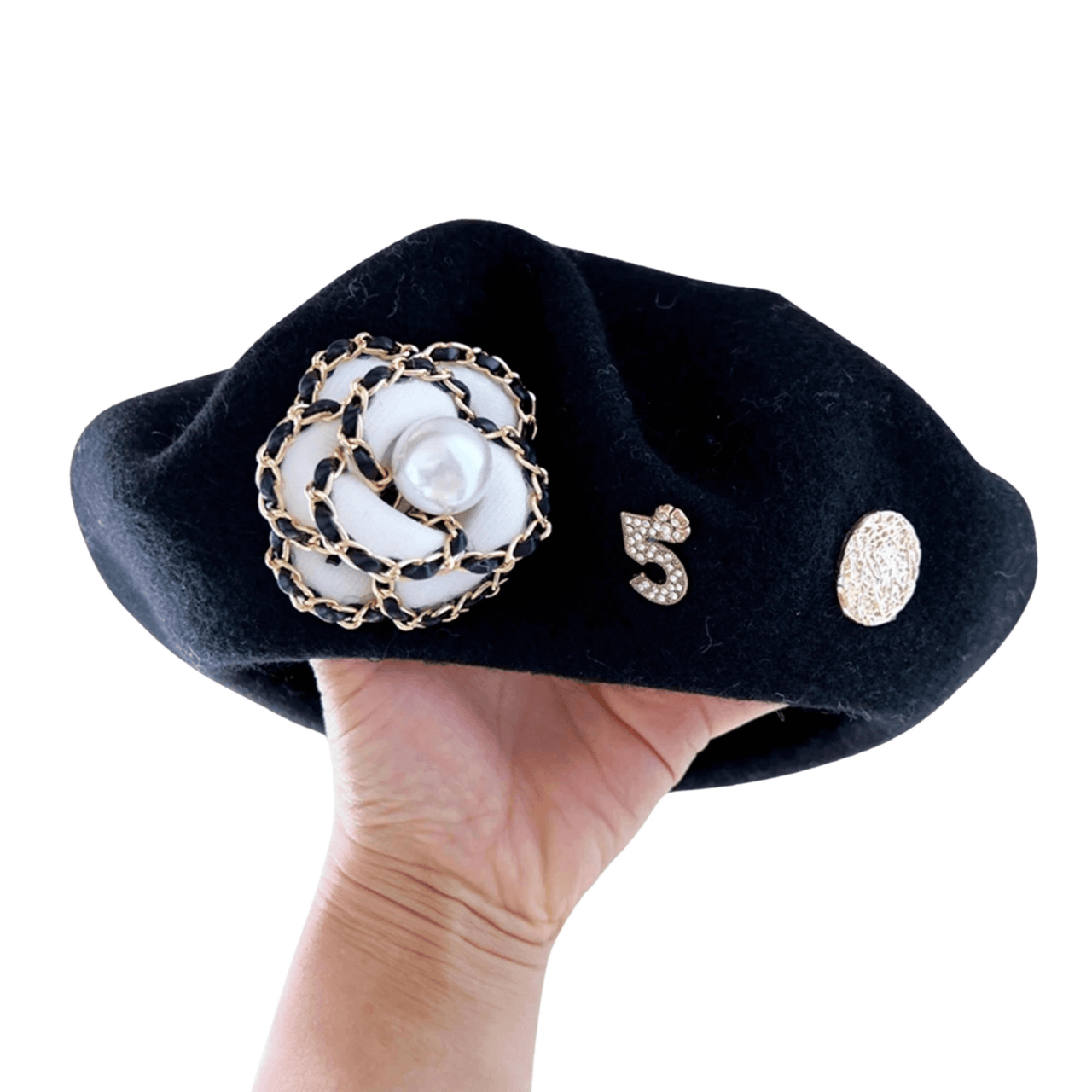 Chanel Inspired Wool Beret, Drestiny, Hats, Berets, Designer hats, Black, Beige, Pink, Gender_Women, One Size, United States, USA, Canada, Australia, New Zealand, United Kingdom, UK, Wool beret women, french style wool beret, classic style beret, Designer inspired beret, shopdrestiny.com