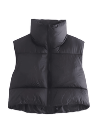 Thumbnail for Chic Women's Crop Puffer Vest - In 14 Trendy Colors! -, Coat Vest , Drestiny , Army Green, Australia, Black, Blue, Brown, Dark Brown, Deep Pink, Green, Grey, Khaki, L, M, New Zealand, Orange, Pink, Purple, Red, S, Sleeveless, United Kingdom, United States, Vests, White, XL , Drestiny , www.shopdrestiny.com