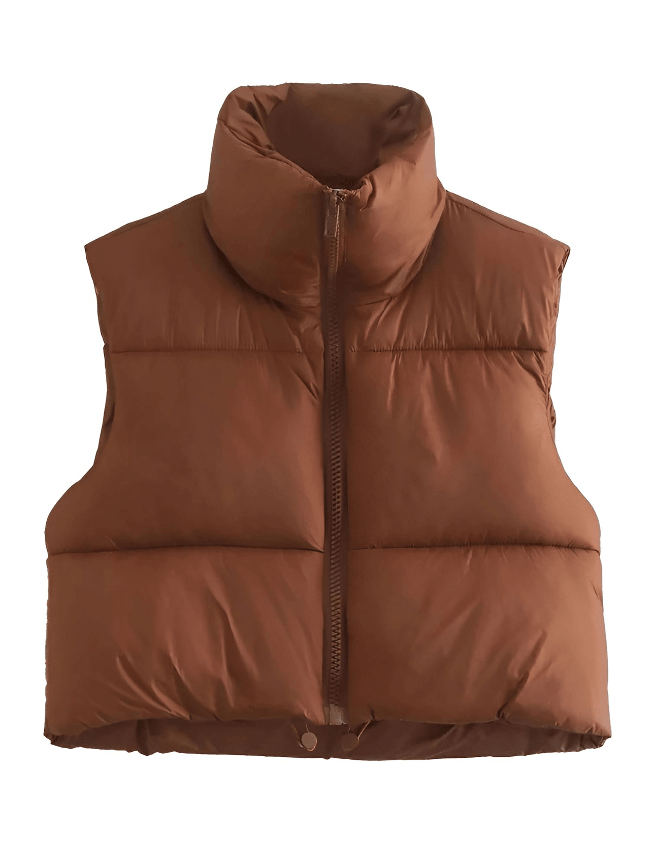 Chic Women's Crop Puffer Vest - In 14 Trendy Colors! -, Coat Vest , Drestiny , Army Green, Australia, Black, Blue, Brown, Dark Brown, Deep Pink, Green, Grey, Khaki, L, M, New Zealand, Orange, Pink, Purple, Red, S, Sleeveless, United Kingdom, United States, Vests, White, XL , Drestiny , www.shopdrestiny.com