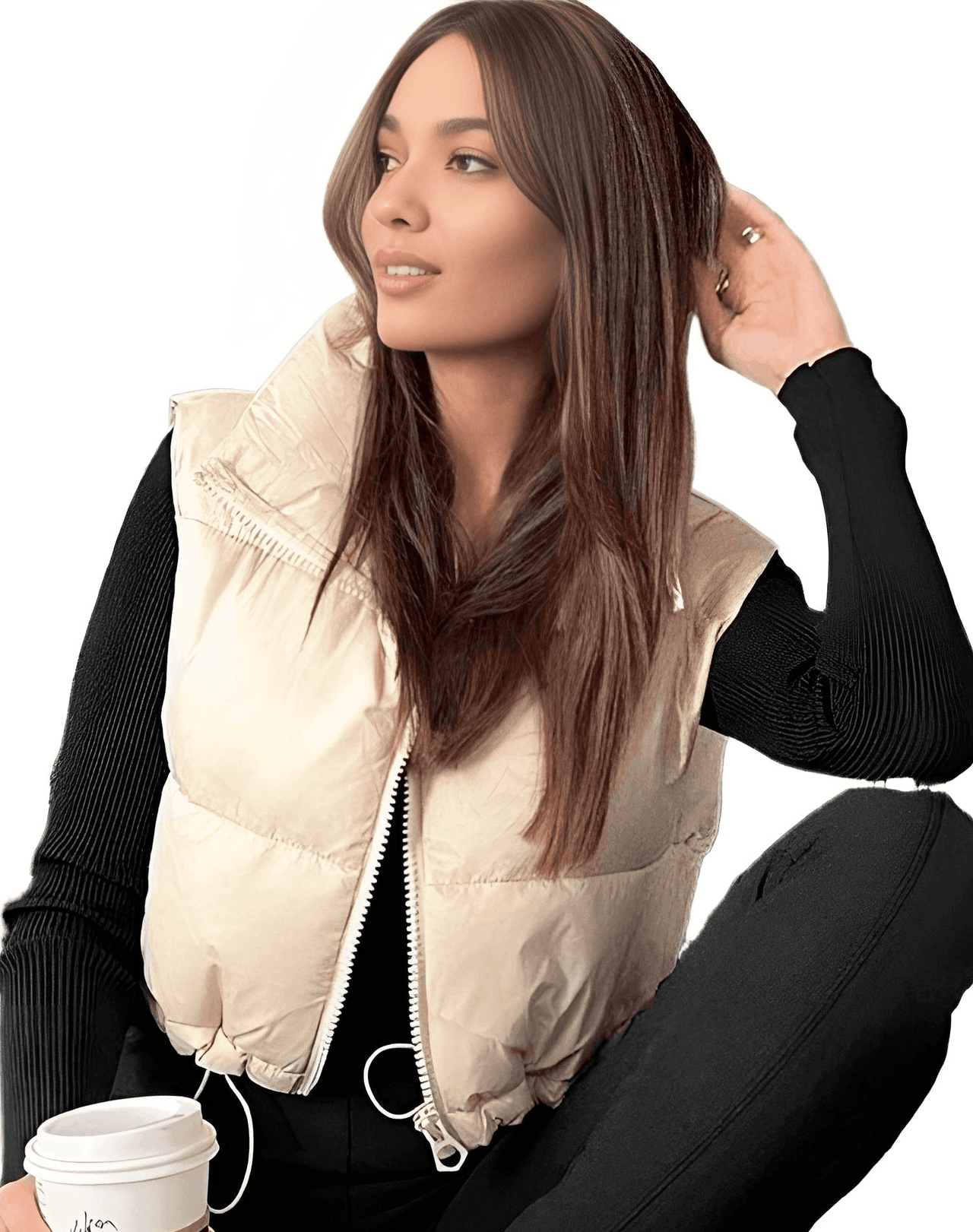 Chic Women's Crop Puffer Vest - In 14 Trendy Colors! -, Coat Vest , Drestiny , Army Green, Australia, Black, Blue, Brown, Dark Brown, Deep Pink, Green, Grey, Khaki, L, M, New Zealand, Orange, Pink, Purple, Red, S, Sleeveless, United Kingdom, United States, Vests, White, XL , Drestiny , www.shopdrestiny.com