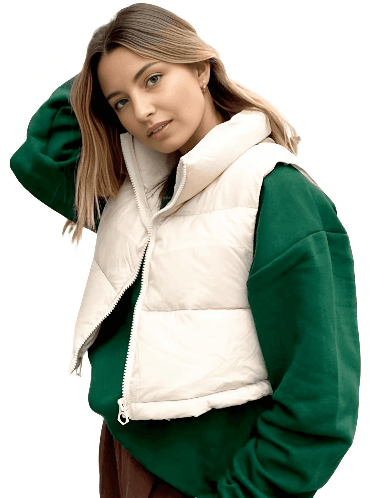 Chic Women's Crop Puffer Vest - In 14 Trendy Colors! -, Coat Vest , Drestiny , Army Green, Australia, Black, Blue, Brown, Dark Brown, Deep Pink, Green, Grey, Khaki, L, M, New Zealand, Orange, Pink, Purple, Red, S, Sleeveless, United Kingdom, United States, Vests, White, XL , Drestiny , www.shopdrestiny.com