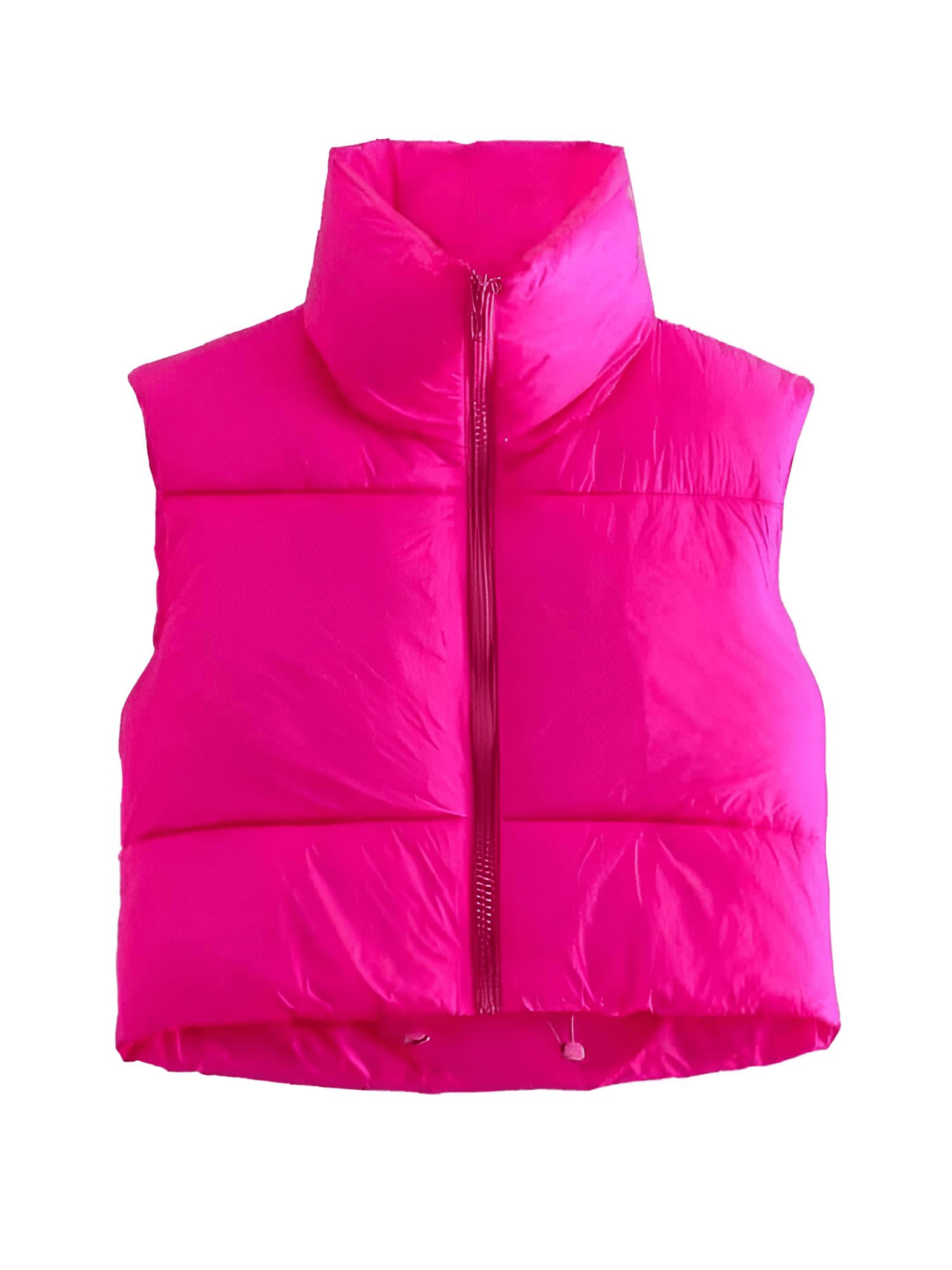 Chic Women's Crop Puffer Vest - In 14 Trendy Colors! -, Coat Vest , Drestiny , Army Green, Australia, Black, Blue, Brown, Dark Brown, Deep Pink, Green, Grey, Khaki, L, M, New Zealand, Orange, Pink, Purple, Red, S, Sleeveless, United Kingdom, United States, Vests, White, XL , Drestiny , www.shopdrestiny.com