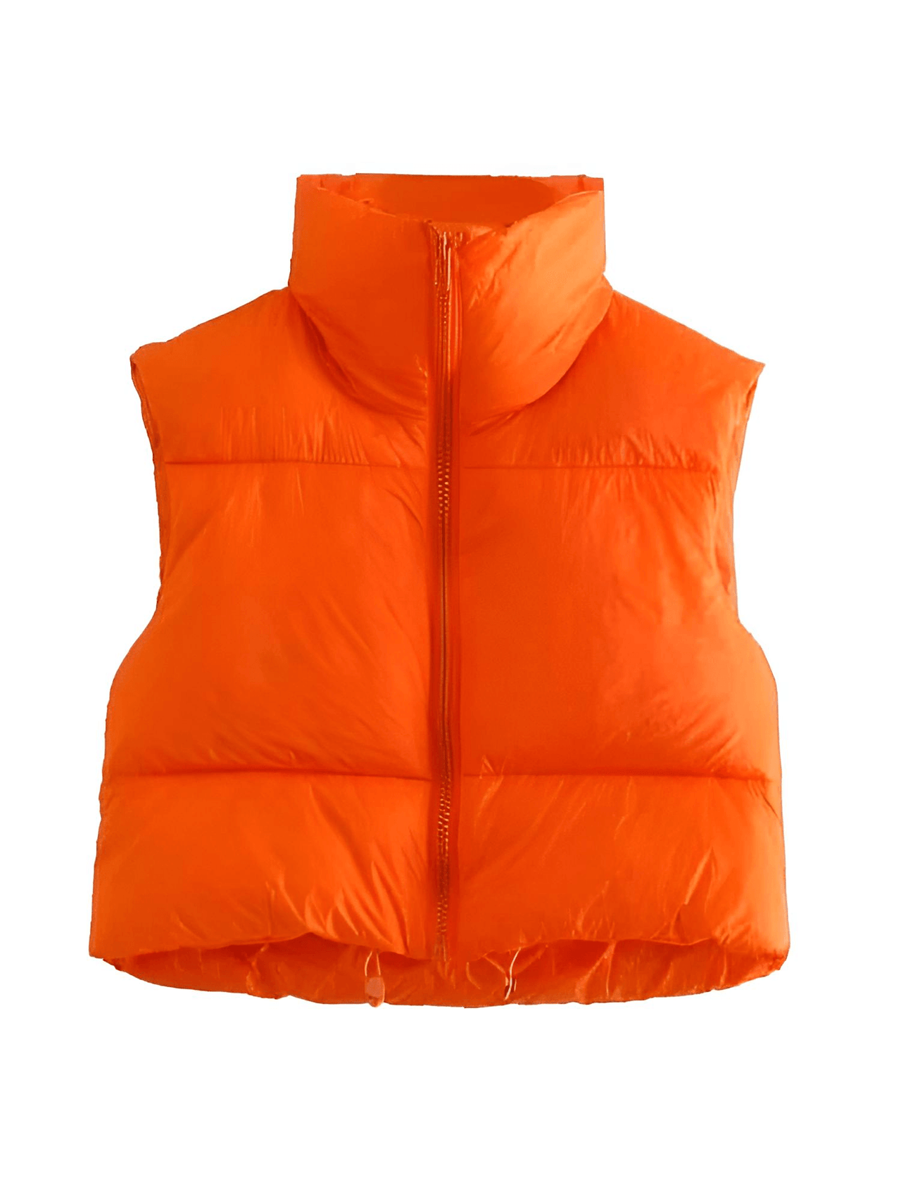 Chic Women's Crop Puffer Vest - In 14 Trendy Colors! -, Coat Vest , Drestiny , Army Green, Australia, Black, Blue, Brown, Dark Brown, Deep Pink, Green, Grey, Khaki, L, M, New Zealand, Orange, Pink, Purple, Red, S, Sleeveless, United Kingdom, United States, Vests, White, XL , Drestiny , www.shopdrestiny.com