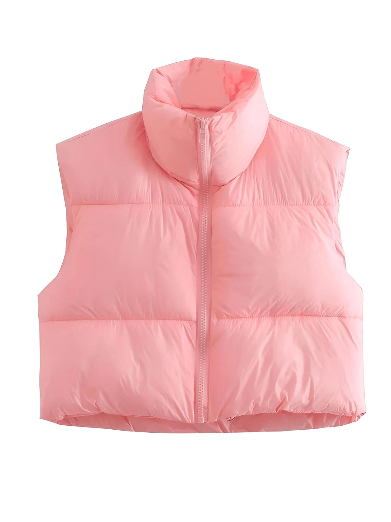 Chic Women's Crop Puffer Vest - In 14 Trendy Colors! -, Coat Vest , Drestiny , Army Green, Australia, Black, Blue, Brown, Dark Brown, Deep Pink, Green, Grey, Khaki, L, M, New Zealand, Orange, Pink, Purple, Red, S, Sleeveless, United Kingdom, United States, Vests, White, XL , Drestiny , www.shopdrestiny.com