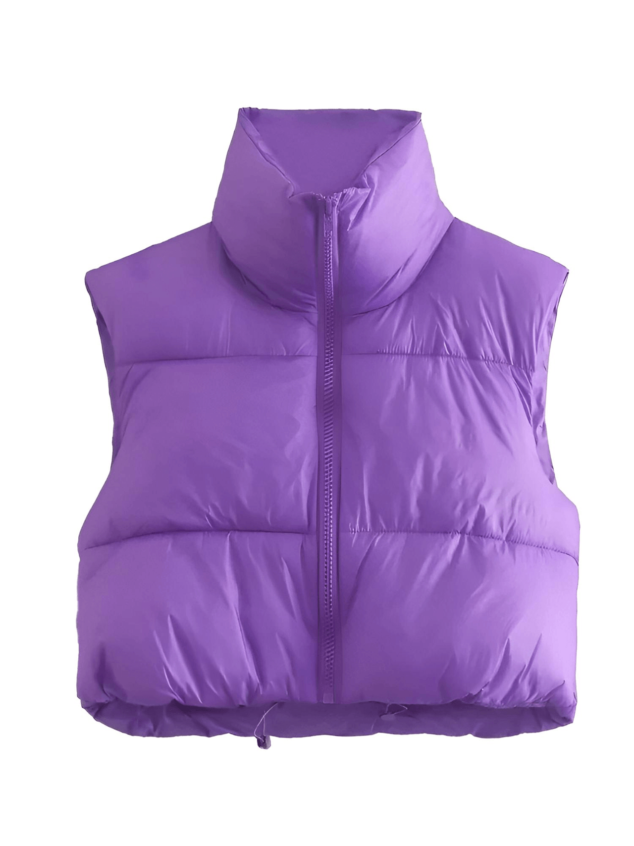 Chic Women's Crop Puffer Vest - In 14 Trendy Colors! -, Coat Vest , Drestiny , Army Green, Australia, Black, Blue, Brown, Dark Brown, Deep Pink, Green, Grey, Khaki, L, M, New Zealand, Orange, Pink, Purple, Red, S, Sleeveless, United Kingdom, United States, Vests, White, XL , Drestiny , www.shopdrestiny.com