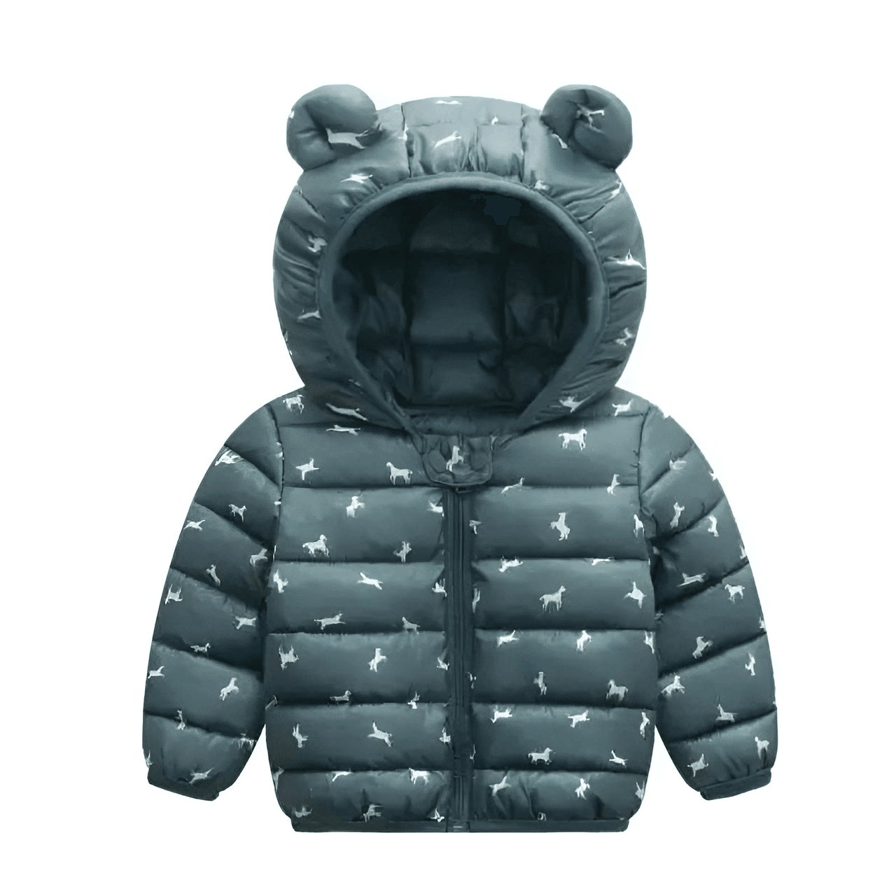 Children's Hooded Jacket With Ears -, Coats , Drestiny , 3T, 4T, 5T, Australia, Beige, Black, Blue, Boys, Canada, Coats, Dark Blue, Dark Green, Dark Pink, Deep Pink, Girls, Green, Light Blue, Navy, New Zealand, Orange, Pink, Purple, Red, TD, United Kingdom, United States, White, Yellow , Drestiny , www.shopdrestiny.com