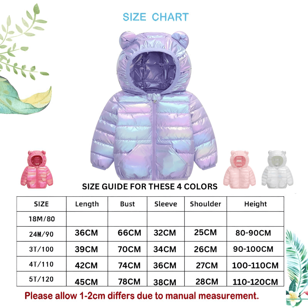 Children's Hooded Jacket With Ears -, Coats , Drestiny , 3T, 4T, 5T, Australia, Beige, Black, Blue, Boys, Canada, Coats, Dark Blue, Dark Green, Dark Pink, Deep Pink, Girls, Green, Light Blue, Navy, New Zealand, Orange, Pink, Purple, Red, TD, United Kingdom, United States, White, Yellow , Drestiny , www.shopdrestiny.com