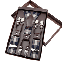 Thumbnail for Classic 6 Clips 3.5cm Width Wide Men's Suspenders -, Suspenders , Drestiny , Australia, Black, Blue, Canada, Gender_Men, Green, Grey, Light Blue, New Zealand, Purple, Red, Royal Blue, Suspenders, Tan, United Kingdom, United States, White , Drestiny , www.shopdrestiny.com