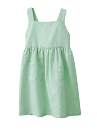 Thumbnail for Cotton And Linen Girl's Sleeveless Suspender Dress With Adjustable Shoulder Straps