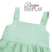 Thumbnail for Cotton And Linen Girl's Sleeveless Suspender Dress With Adjustable Shoulder Straps