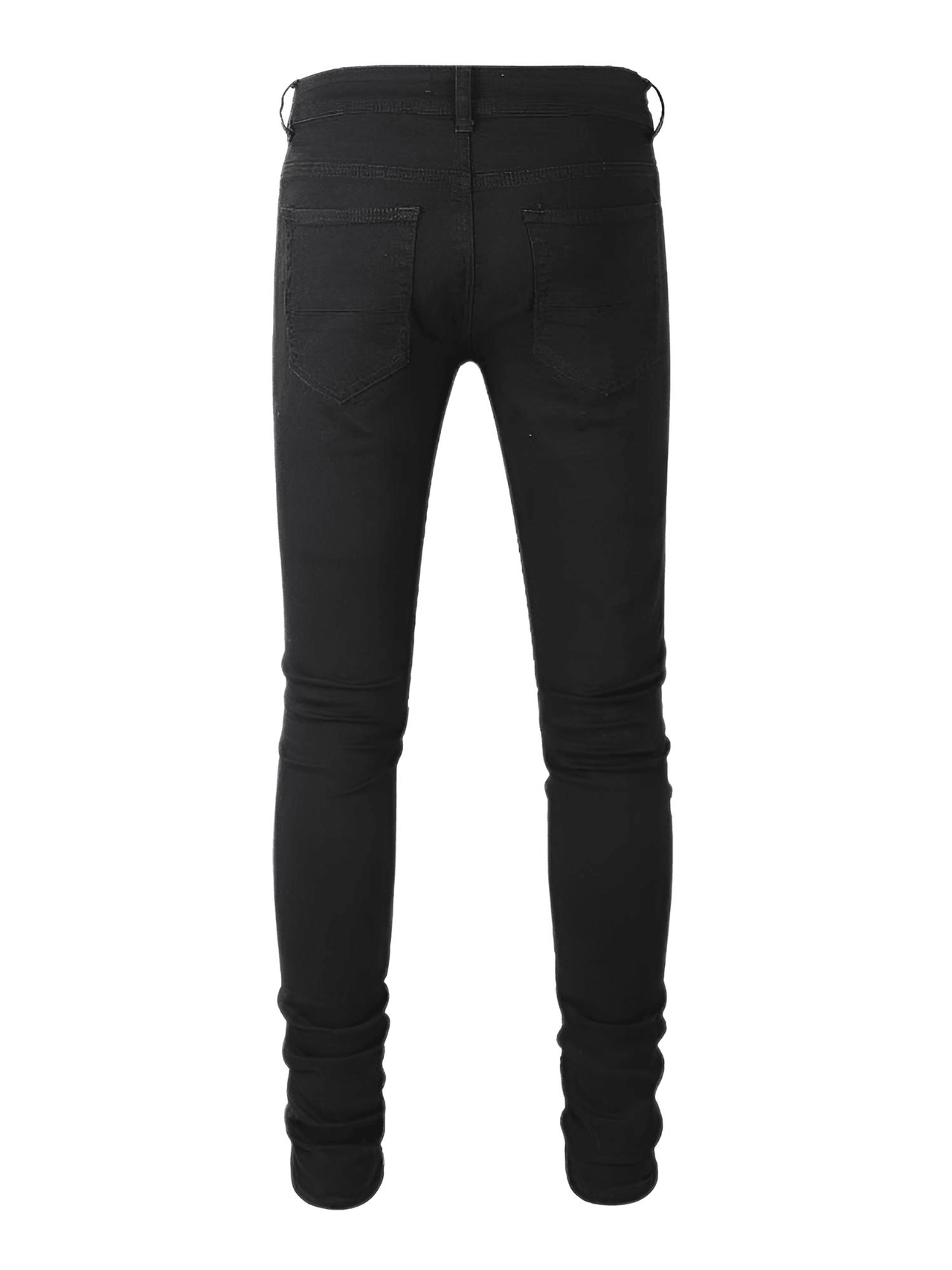 Cracked Silver Leather Patch Ripped Black Jeans Men's Streetwear Denim -, Jeans , Drestiny , 28,29,30,31,32,33,34,36,38,40,Australia,Black,Casual Pants,FR,Jeans,New Zealand,Skinny Jeans,United Kingdom,United States , Drestiny , www.shopdrestiny.com