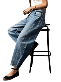 Thumbnail for Cropped Jeans for Women Y2K Aesthetic Solid Color Low Waist Baggy Denim Trousers -, , Drestiny , Australia, Black, Blue, Brown, Casual Pants, Jeans, L, Light Blue, Light Brown, M, New Zealand, Off White, S, Tan, United Kingdom, United States, White, XL , Drestiny , www.shopdrestiny.com