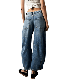 Thumbnail for Cropped Jeans for Women Y2K Aesthetic Solid Color Low Waist Baggy Denim Trousers -, , Drestiny , Australia, Black, Blue, Brown, Casual Pants, Jeans, L, Light Blue, Light Brown, M, New Zealand, Off White, S, Tan, United Kingdom, United States, White, XL , Drestiny , www.shopdrestiny.com