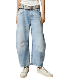 Thumbnail for Cropped Jeans for Women Y2K Aesthetic Solid Color Low Waist Baggy Denim Trousers -, , Drestiny , Australia, Black, Blue, Brown, Casual Pants, Jeans, L, Light Blue, Light Brown, M, New Zealand, Off White, S, Tan, United Kingdom, United States, White, XL , Drestiny , www.shopdrestiny.com