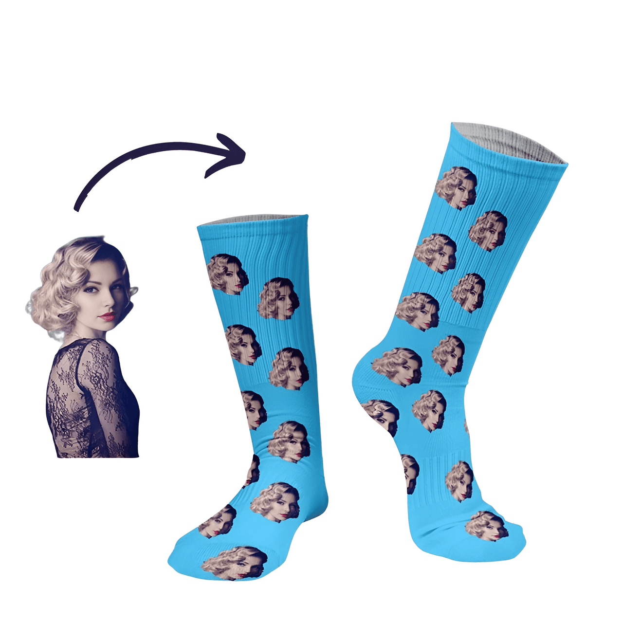 Customized Avatar Socks -, Socks , Drestiny , Australia, Black, Blue, Canada, Gender_Men, Gender_Women, Green, New Zealand, Pink, Purple, Red, Socks, United Kingdom, United States, White, Yellow , Drestiny , www.shopdrestiny.com